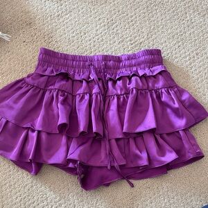 Purple Ruffled Women's Skirt